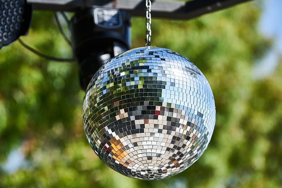 discoteca, bola, vidro, o espelho, clube, festa, reflexão, luz, dança, música