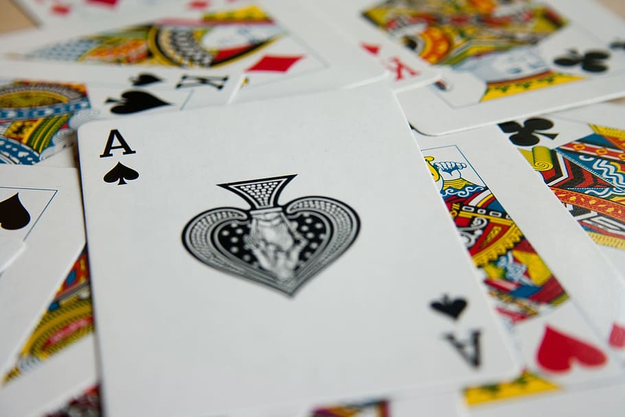 kartu as, sekop, kartu, bermain, permainan, sebaran, warna, permainan waktu luang, keberuntungan, perjudian - Pxfuel