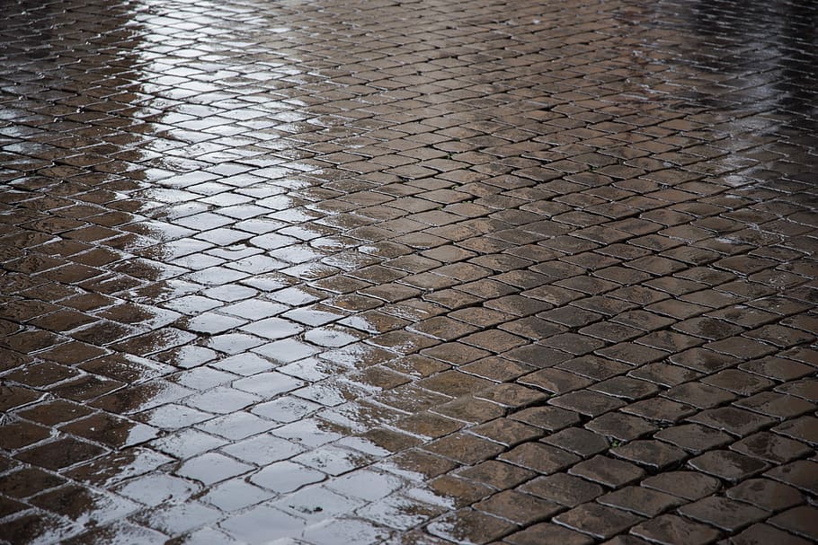 gray road bricks, cobble, cobblestone, pavement, paving, paved, stone, street, floor, surface
