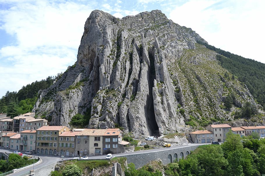 france, provence, sisteron, south of france, rock, rejection, nature, architecture, built structure, mountain