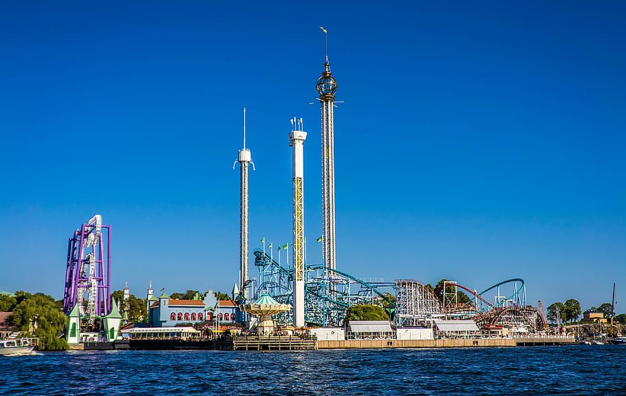 amusement park, stockholm, sweden, europe, swedish, outdoor, gamla, stan, water, built structure