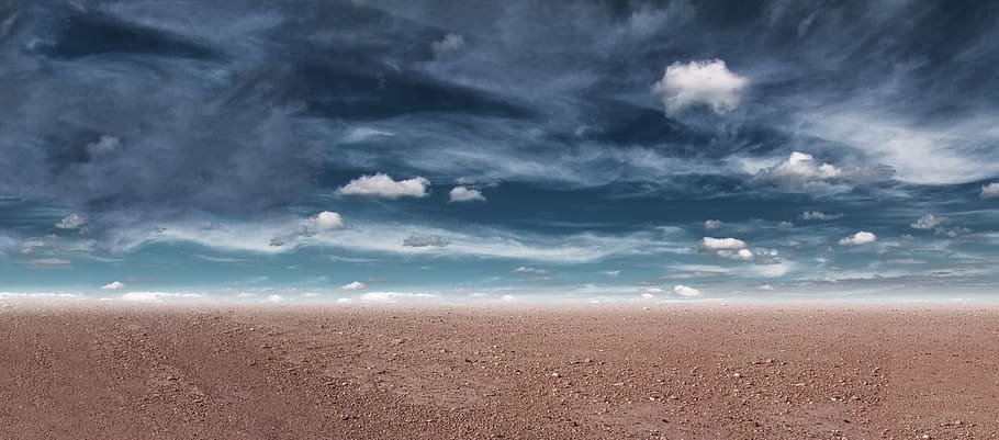 fotografia de paisagem, marrom, solos, nuvens cirros, seca, deserto, estação seca, paisagem, calor, seco