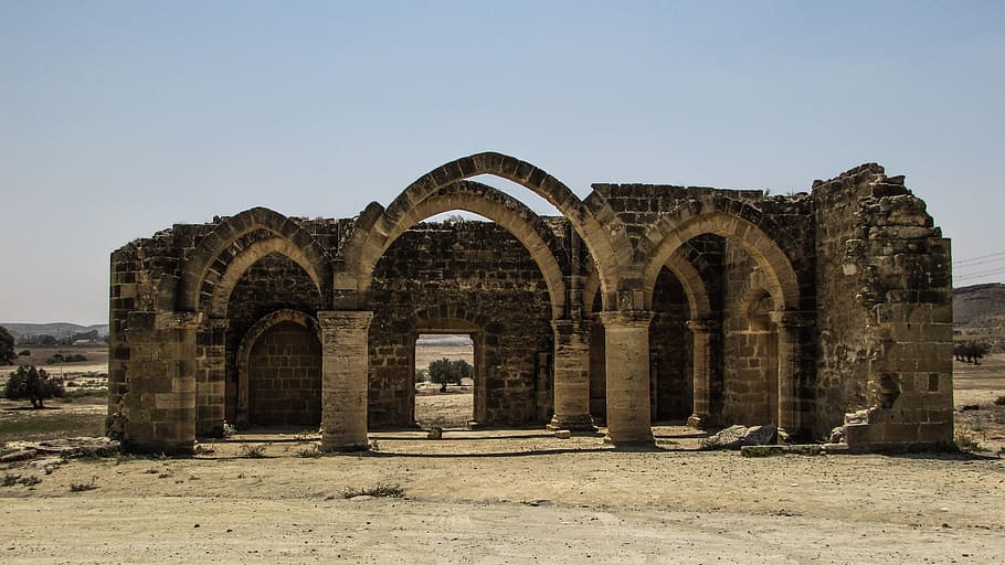 Siprus, Sozomenos, Gereja, Gotik, ayios sozomenos, desa, ditinggalkan, sepi, tua, arsitektur