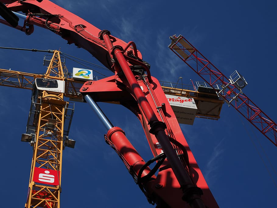 hydraulic, site, construction cranes, cranes, construction work, technology, construction Industry, crane - Construction Machinery, building - Activity, construction Site