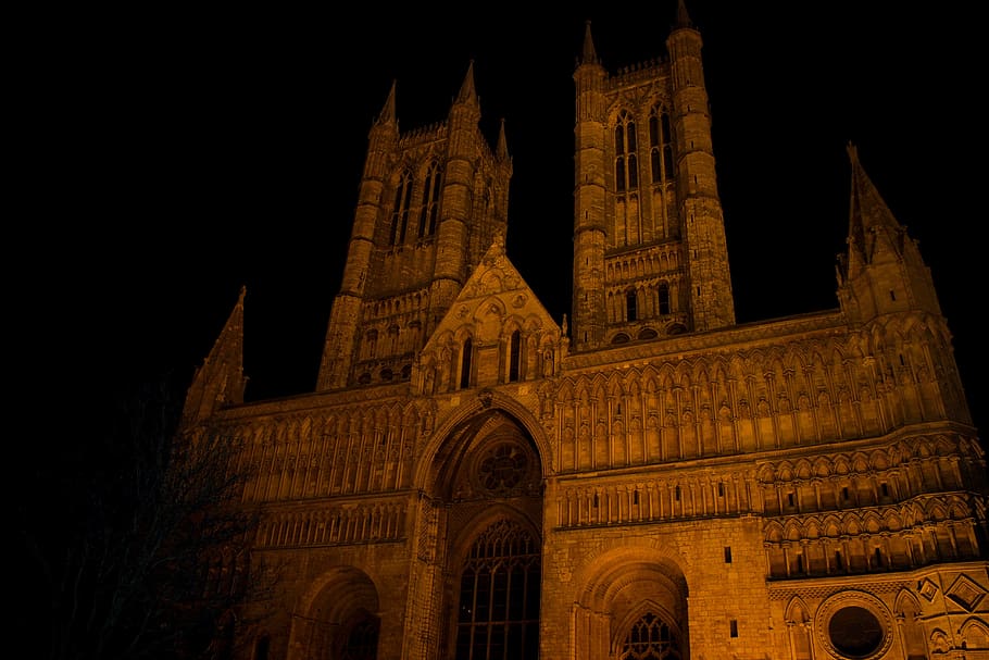 architecture, building, infrastructure, church cathedral, dark, night, built structure, building exterior, low angle view, history