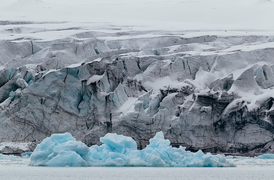 fotografía, iceberg, rocas, colina, acantilado, paisaje, invierno, nieve, hielo, antártida