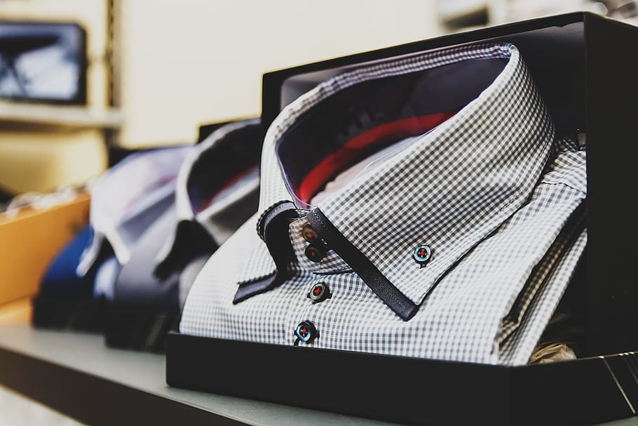 folded, collared, tops, boxes, blur, box, business, checkered, shirt,  close-up | Pxfuel
