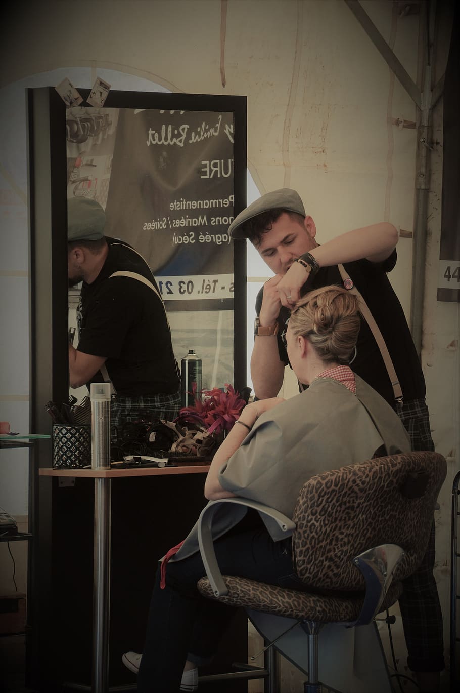barber, hairstyle, scissors, hairdresser, old, style, retro, vintage, nostalgia, real people