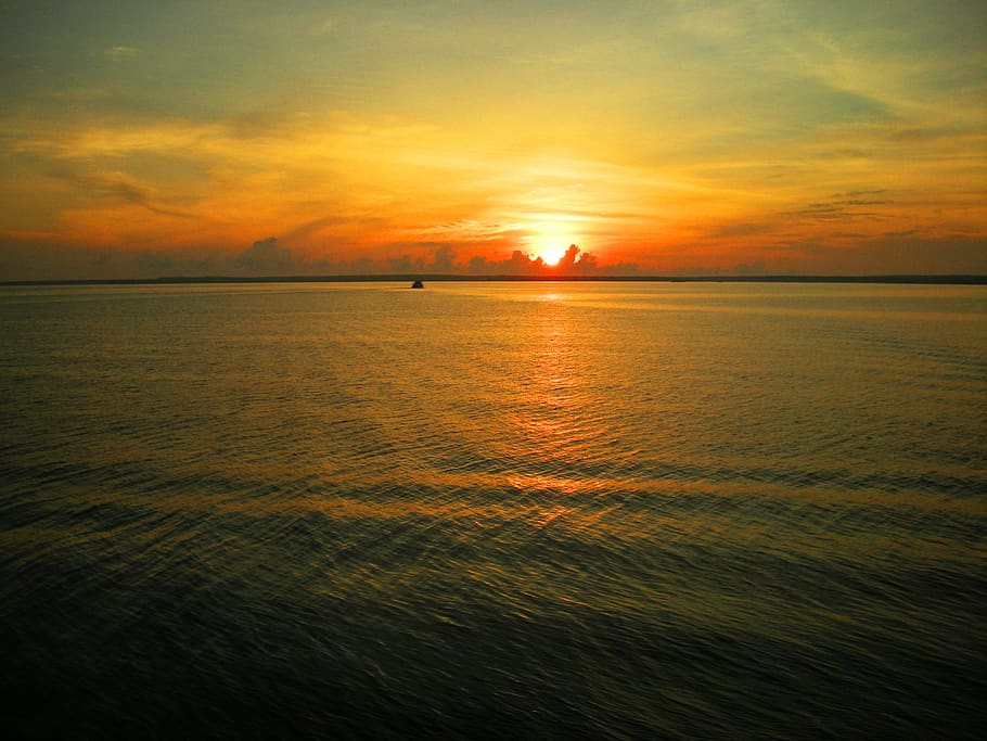 puesta de sol, océano, pacífico, ocaso, agua, isla, galápagos, ecuador, cielo, pintorescos - naturaleza