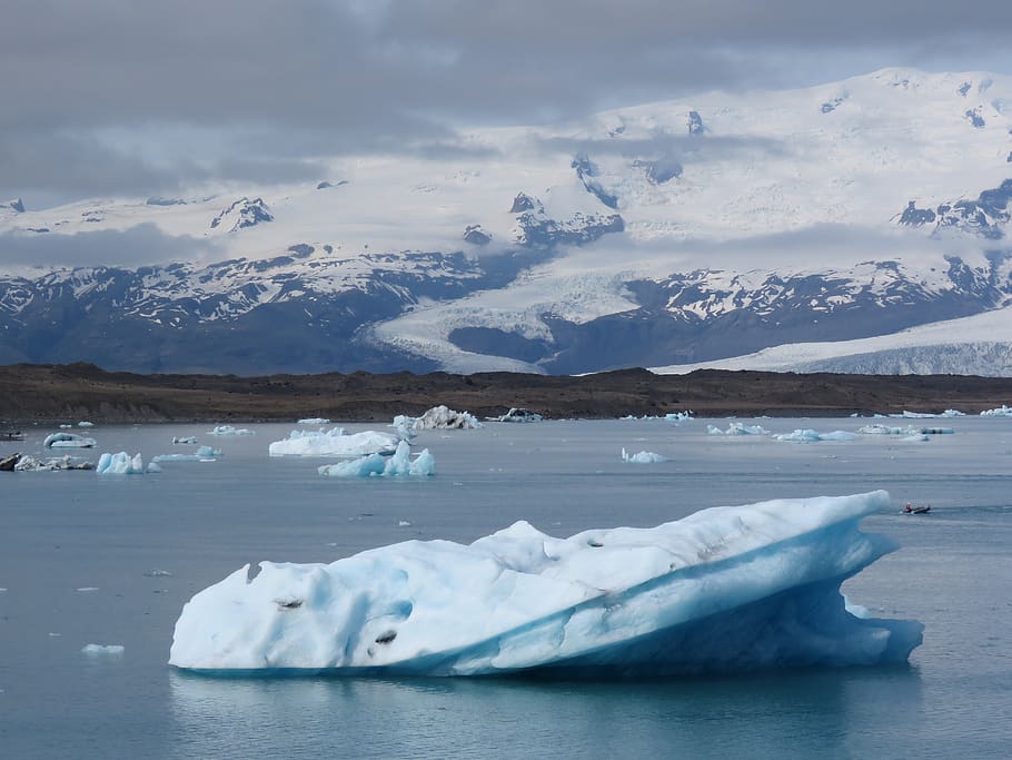 islandia, laguna glaciar, vatnajökull, jögurssalon, icebergs, lago glacial, temperatura fría, agua, hielo, invierno