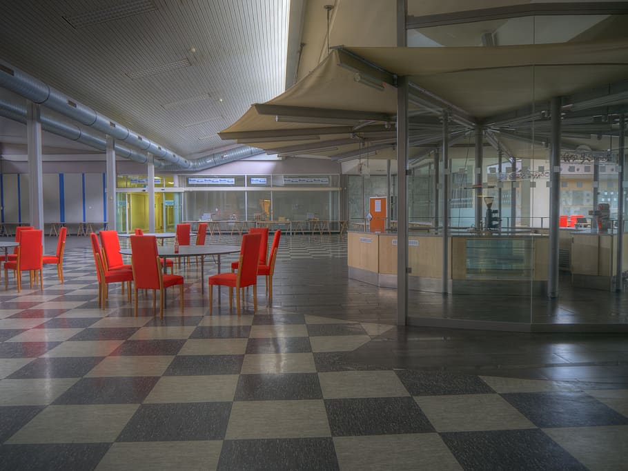 foyer, reception hall, source, nuremberg, industry, building, old, hall, lapsed, industrial hall