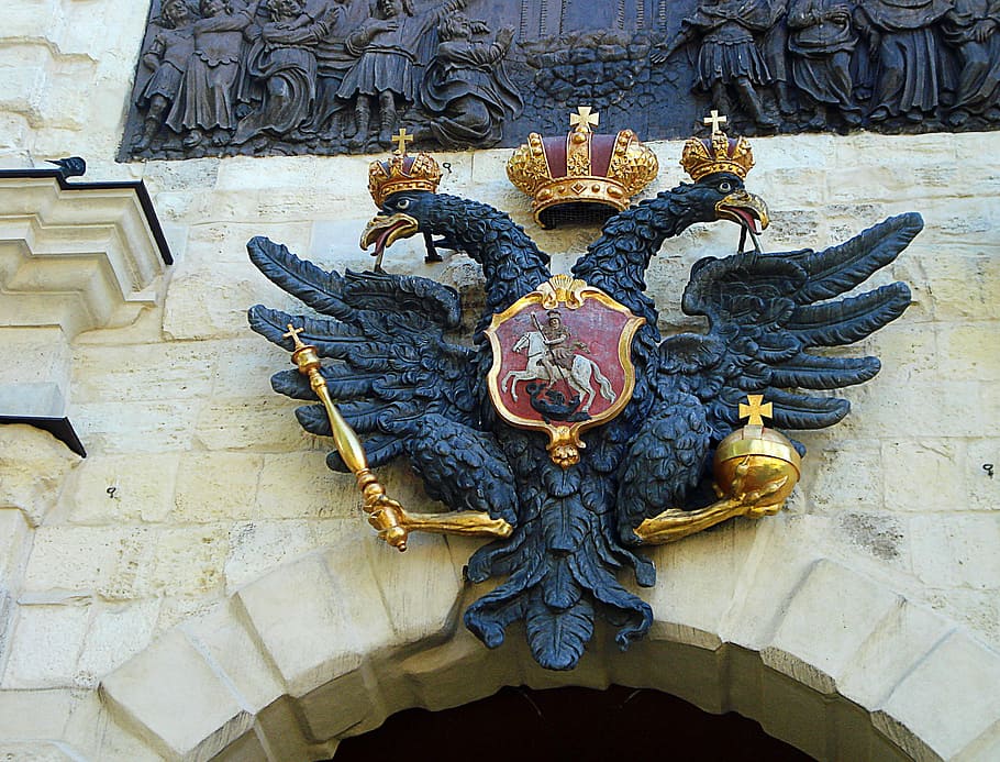 россия, санкт-петербург россия, герб, российский герб, орел, петропавловская крепость, двуглавый орел, искусство и ремесло, скульптура, представление
