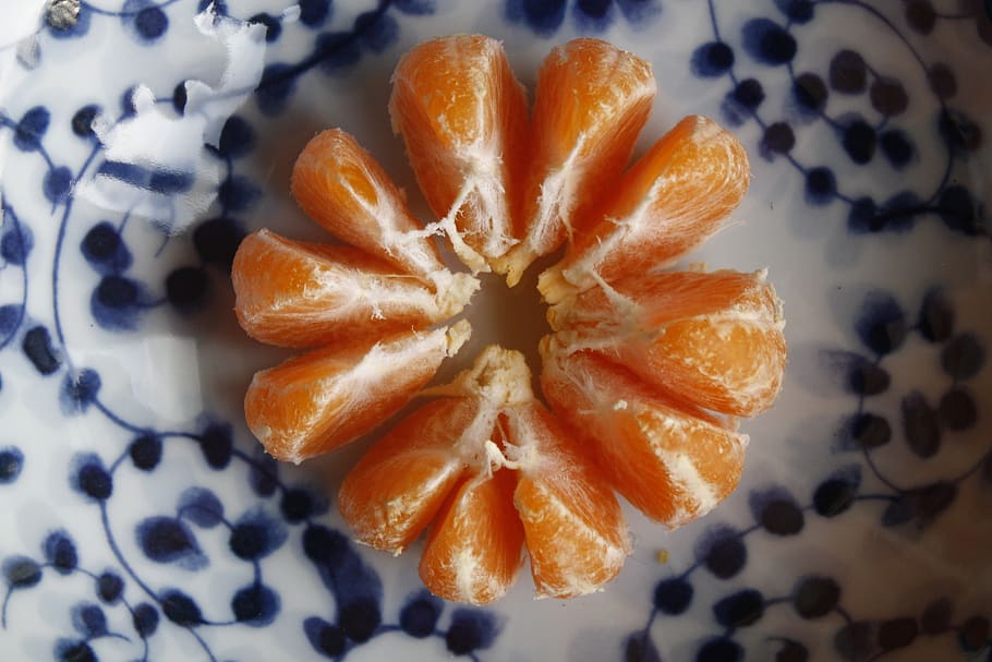 mandarin, fruit, segments, fresh, healthy, fresh fruit, orange color, freshness, close-up, food