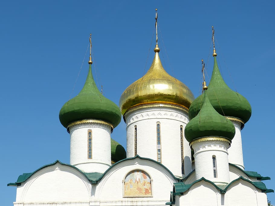россия, суздаль, золотое кольцо, исторически, церковь, монастырь, православный, купол, золотой, башня