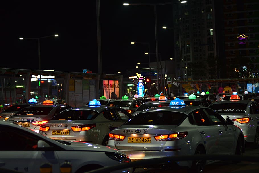 night-time, taxi, the wait, lights, night, matrix, car, mode of transportation, motor vehicle, transportation