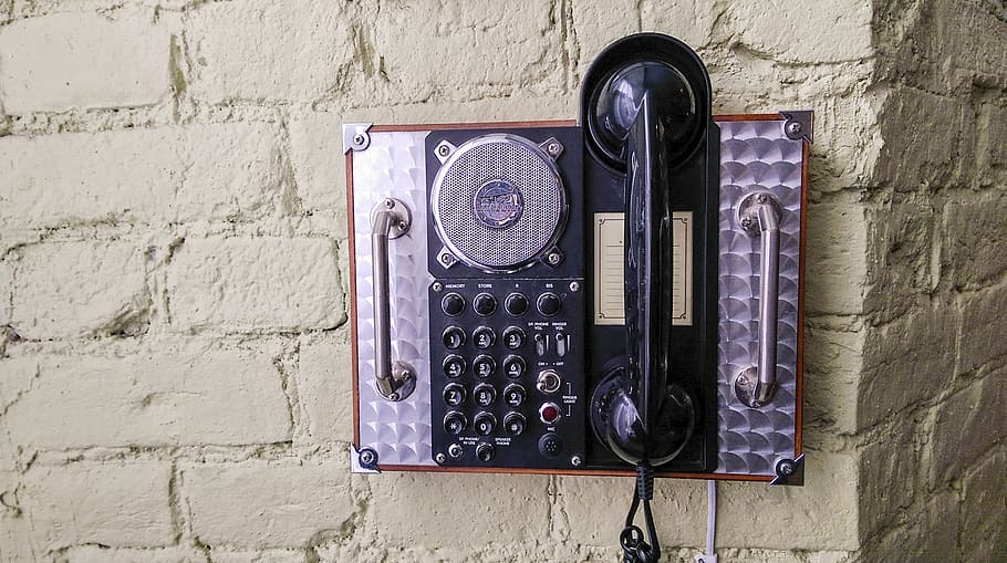 phone, apparatus, antiquity, vintage, tube, wall, retro, wall - building feature, technology, music