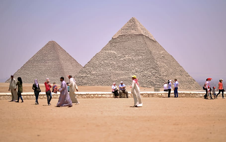 people, walking, great, pyramid, Pyramids, Egypt, Cairo, Giza, Tourism, history