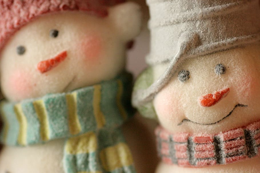 muñecos de nieve, hombre de nieve, invierno, navidad, tiempo de navidad, diversión, decoración, invernal, figura, muñeco de nieve