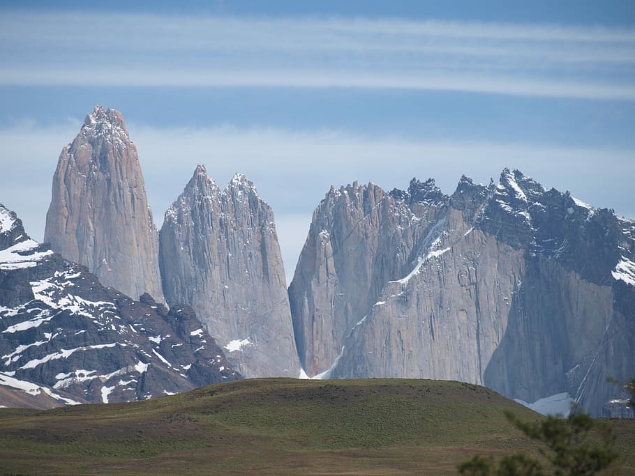 Torres Del Paine, Chile, Glacier, torres del paine, chile, mountain, mountain range, nature, landscape, scenics, snow