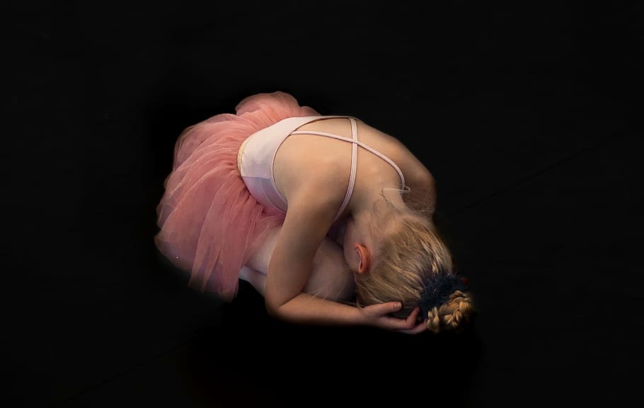 woman, wearing, pink, tutu skirt, ballerina, girl, pose, posing, dancer, ballet