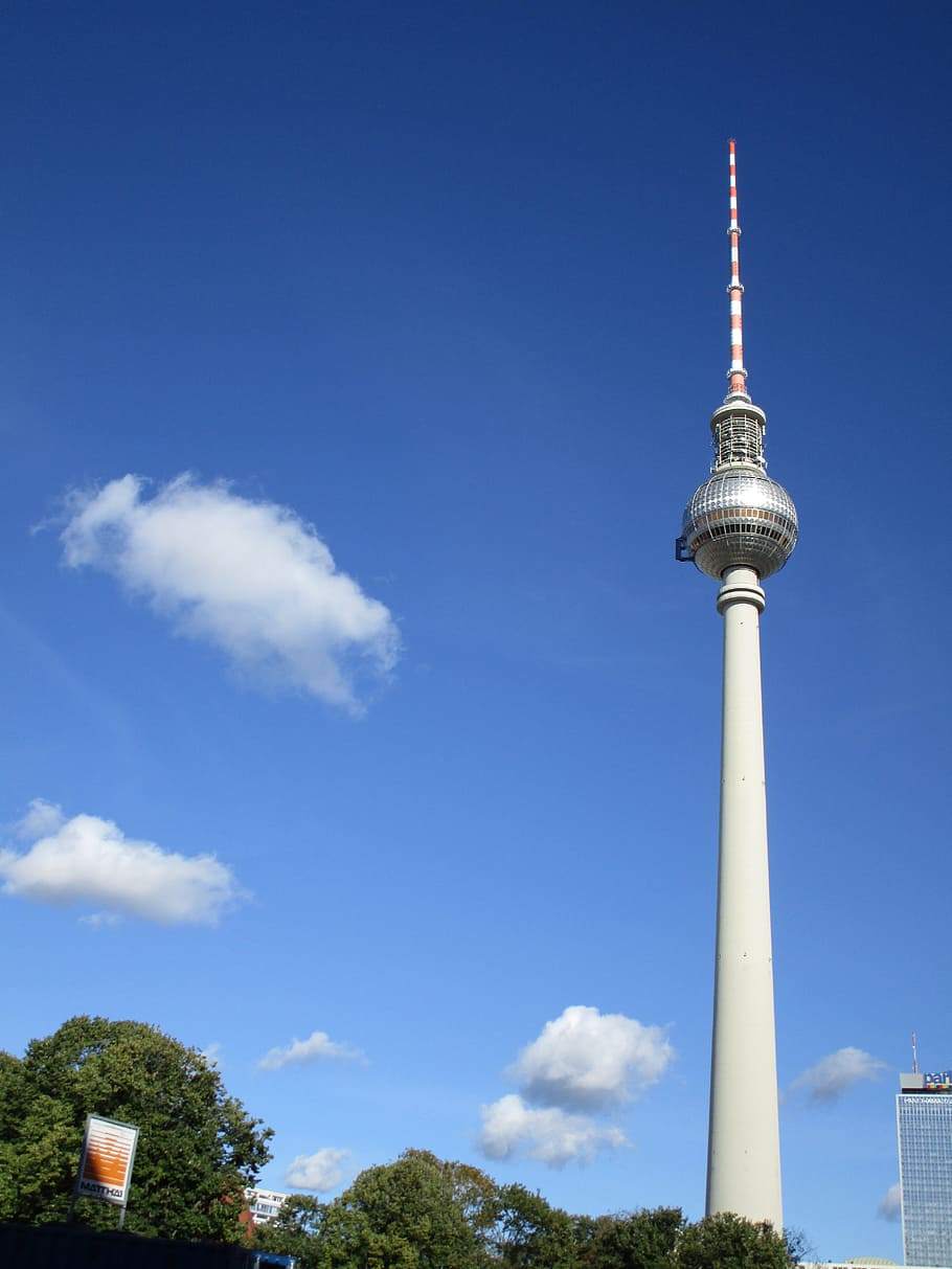 berlín, torre de televisión, alexanderplatz, lugares de interés, capital, punto de referencia, alex, alemania, cielo, edificio