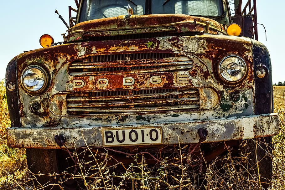Old, Truck, Lorry, Car, Headlights, old truck, car, headlights, countryside, rural, vehicle