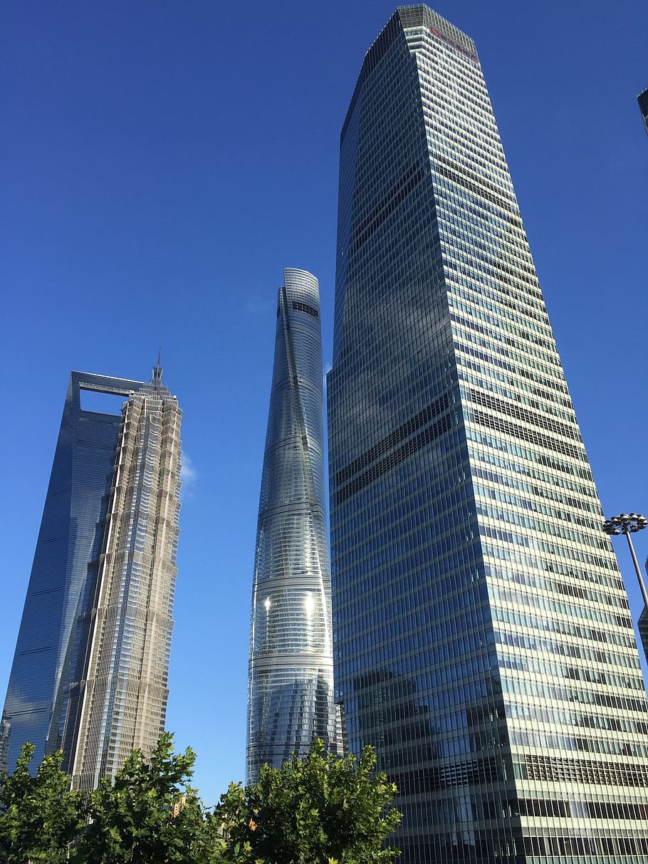shanghai tower, china, skyscrapers, buildings, modern architecture, landmark, pudong, architecture, building exterior, built structure