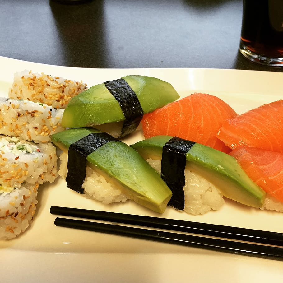 Sushi, Japanese Food, food, seafood, salmon, japan, prepared Fish, japanese Culture, meal, rice - Food Staple