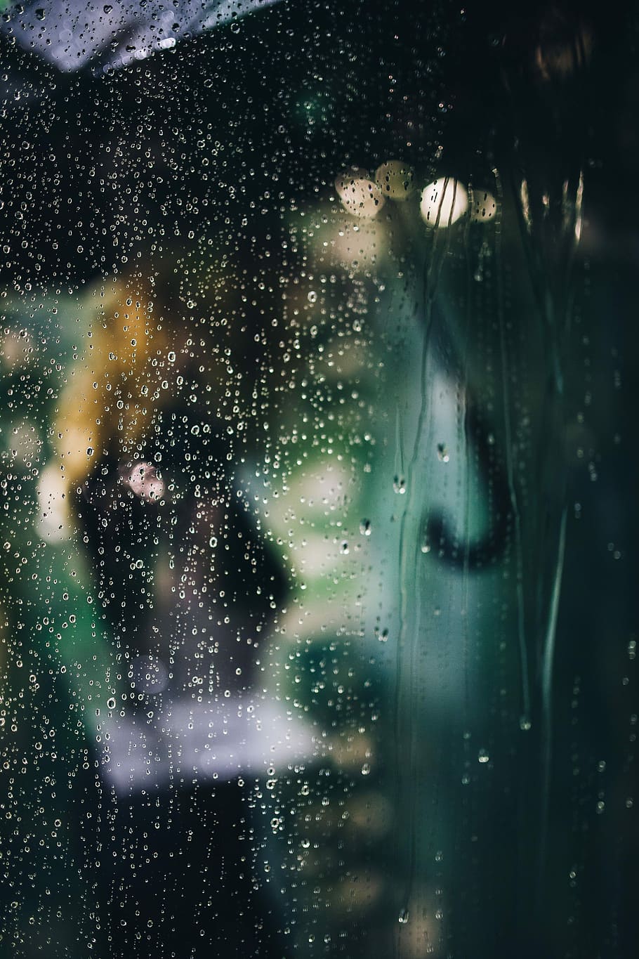 gotas, chuva, vidro, Água, abstrato, fundo, janela, molhado, gota de chuva, gota de água