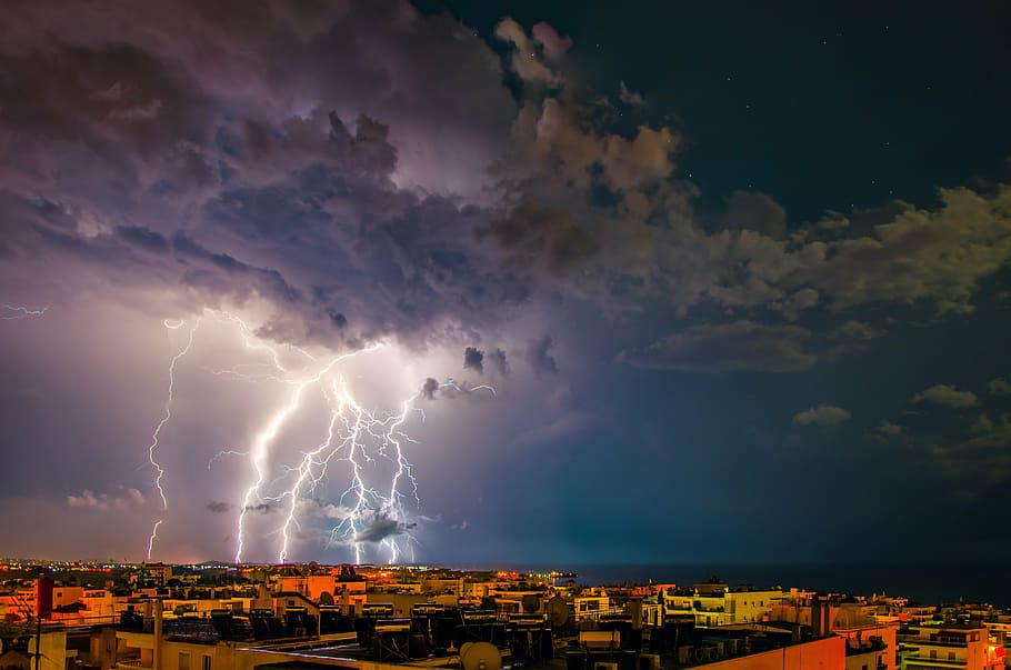 time lapse photography, thunder, storm, lightning, dark, sky, thunderstorm, weather, bolt, thunderbolt