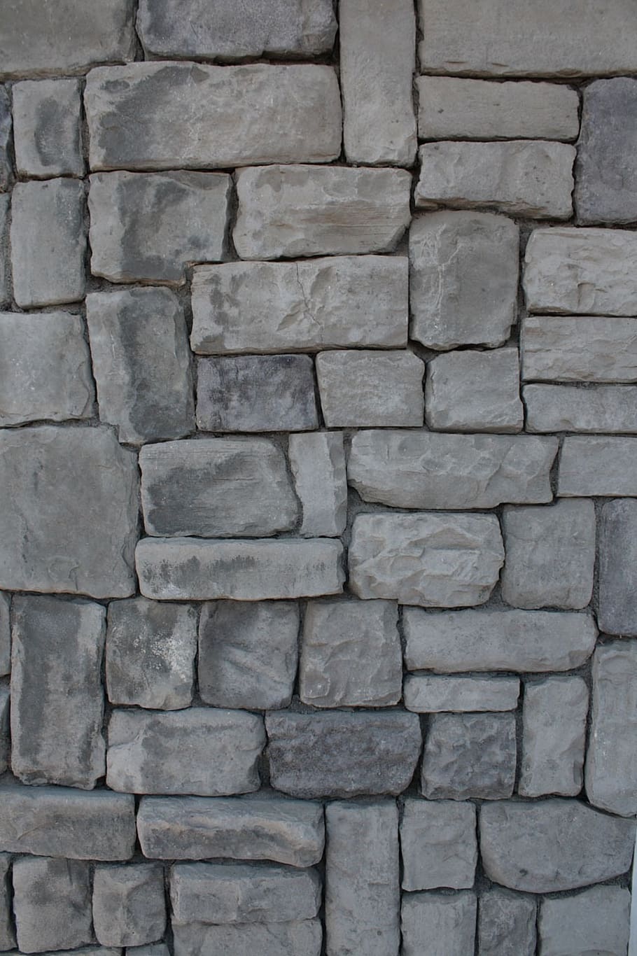 piedra, pared, bloques, fondo, gris, textura, roca, fotograma completo, fondos, patrón