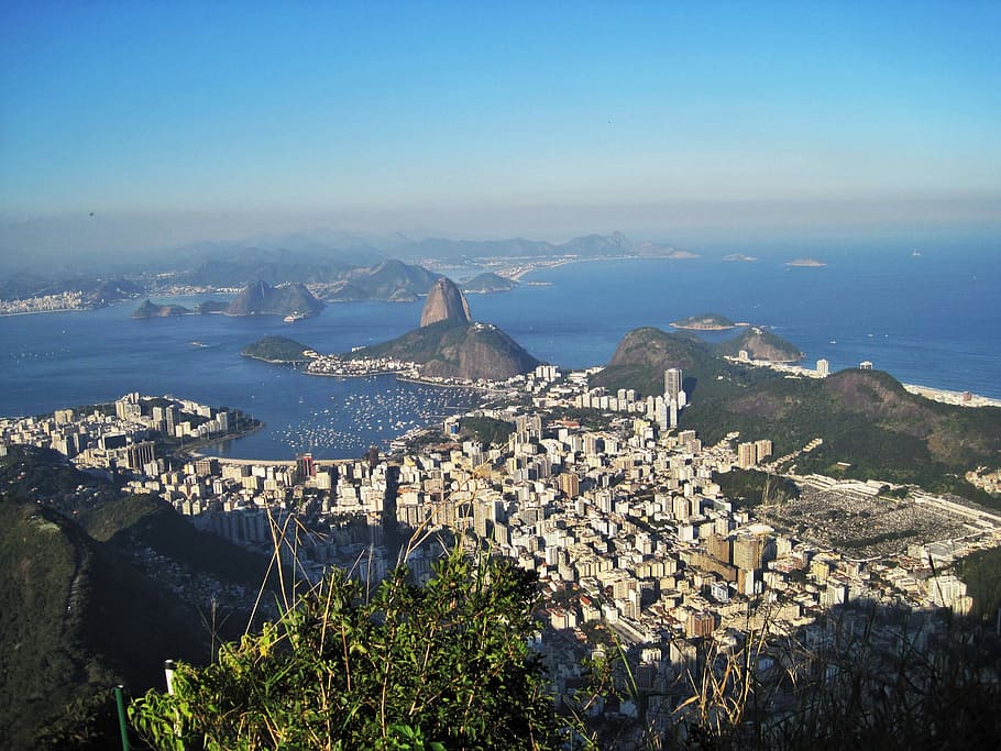 rio de janeiro, views of the corcovado, sugarloaf, botafogo, stunning, landmark, rio, nature, blue, brasil