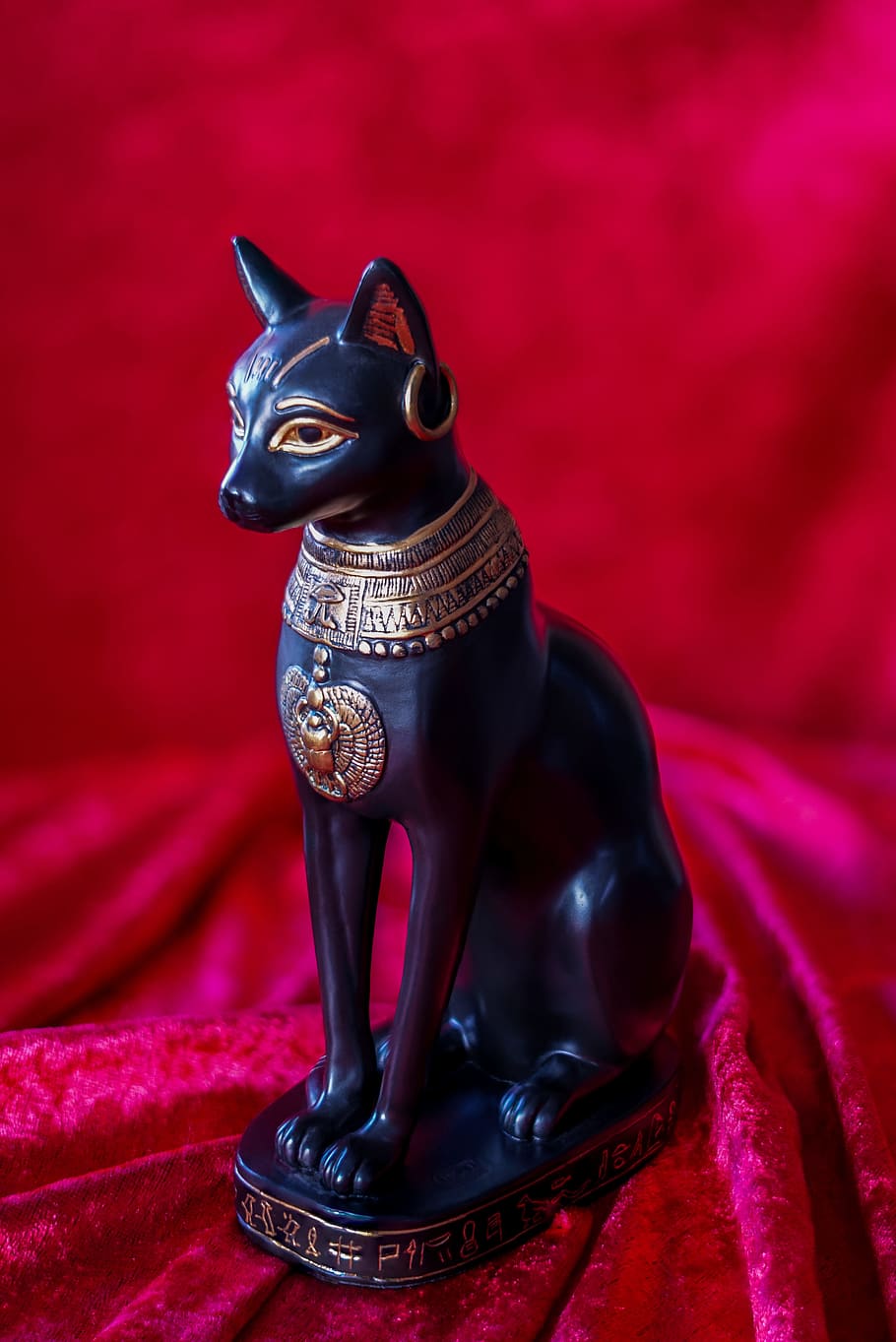 bastet figurine, bastet cat, egypt, cat sculpture, statue, egyptian cat goddess, florencia, symbol, symbolic, mystical