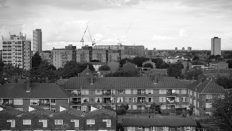 Urbano, horizonte, ciudad, centro de la ciudad, edificio, arquitectura, cielo, viejo, Inglaterra, Londres