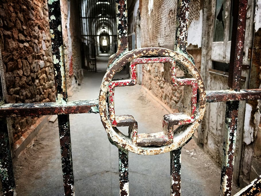 old, architecture, abandoned, iron, lock, eastern state penitentiary, philadelphia, grunge, texture, rusty