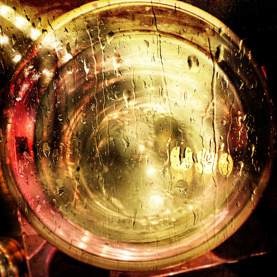 marco de vidrio transparente, agua, líquido, vidrio, gotas, luz, colorido, brillante, resplandor, brillo