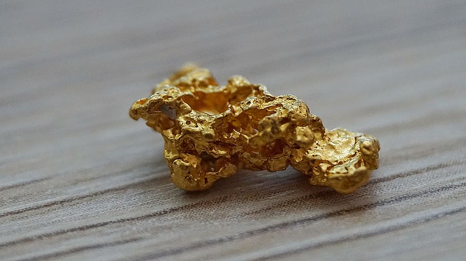 seletiva, fotografia de foco, pedra dourada, pepita de ouro, ouro, pepita, ouro natural, único objeto, ninguém, close-up