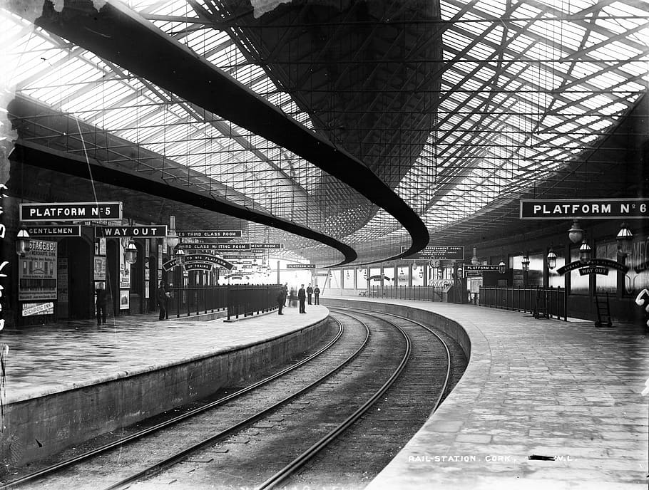 1890年代, ランマイア, 道路, 駅, コーク, アイルランド, 写真, ランマイア道路駅, ケント駅, パブリックドメイン