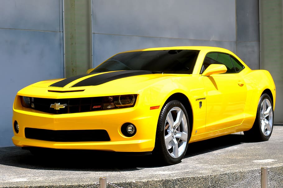 yellow, chevrolet sports car, transformers, bumblebee, movie, camaro, chevorlet, car, sports Car, land Vehicle