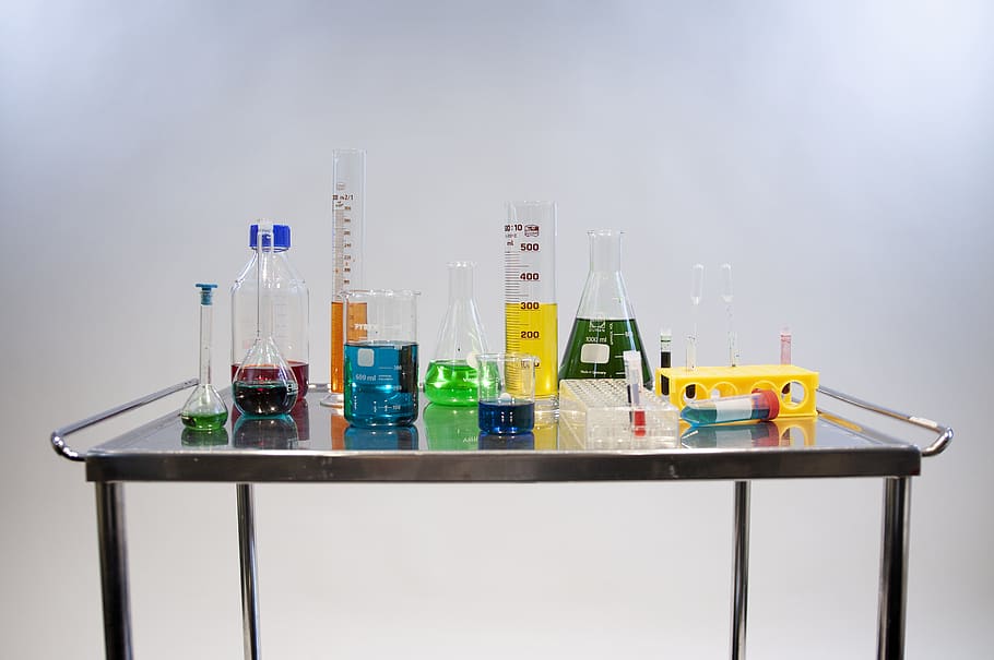 laboratorium, kimia, sains, gelas, cairan, ilmiah, pendidikan, penelitian, lab, kedokteran
