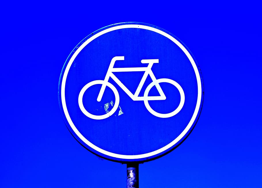 signo, símbolo, tráfico, señal de tráfico, alerta, información, seguridad, transporte, bicicleta, ronda