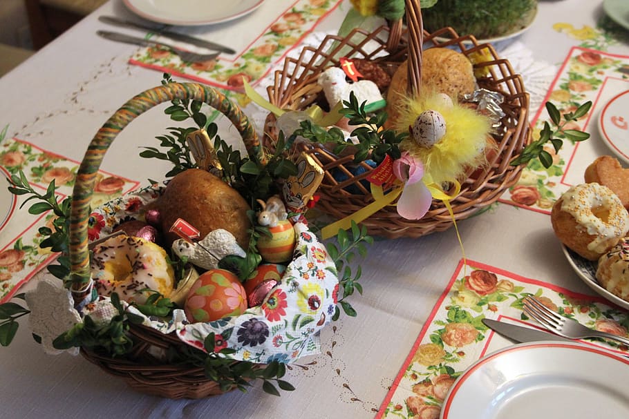 paskah, keranjang paskah, tradisi, święconka, simbol paskah, telur, ornamen natal, dekorasi, dekorasi natal, telur paskah