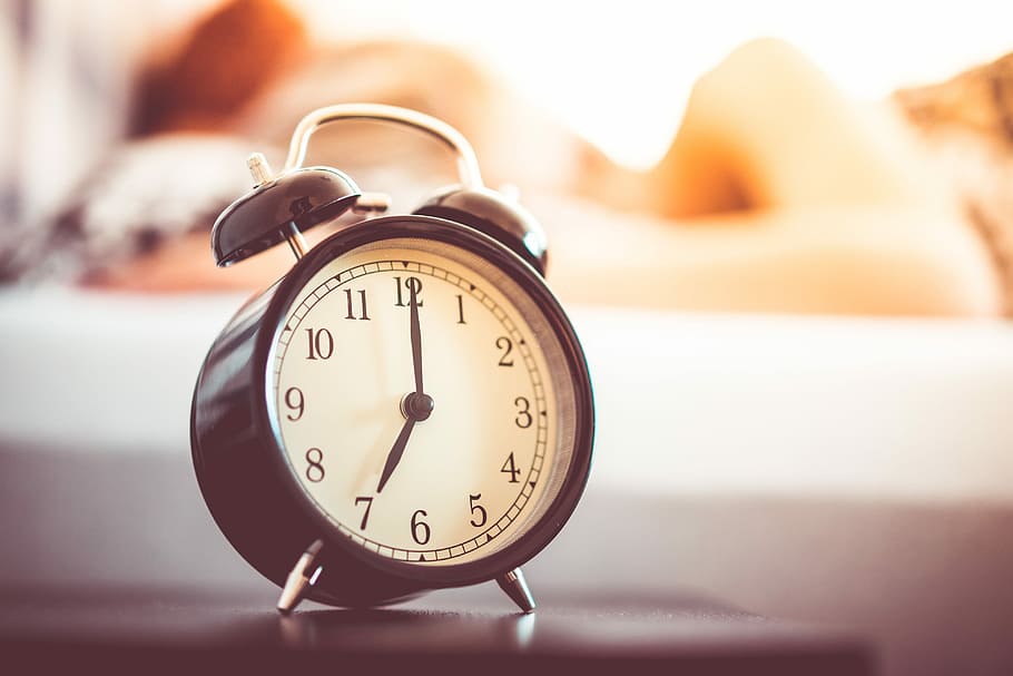 Vintage, Alarm Clock, Sleeping, Woman, alarm, bed, bedroom, deprivation, get up, morning