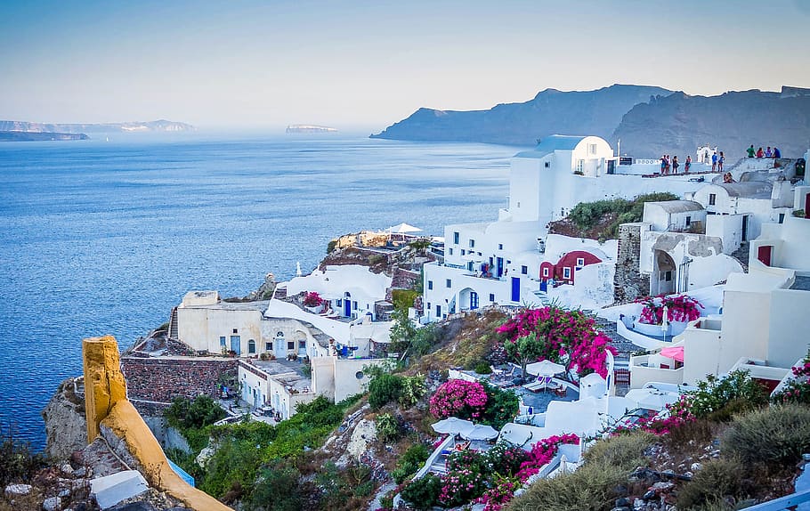 santorini, greece, oia, santorini, greece, sunset, island, sea, tourism, travel, architecture