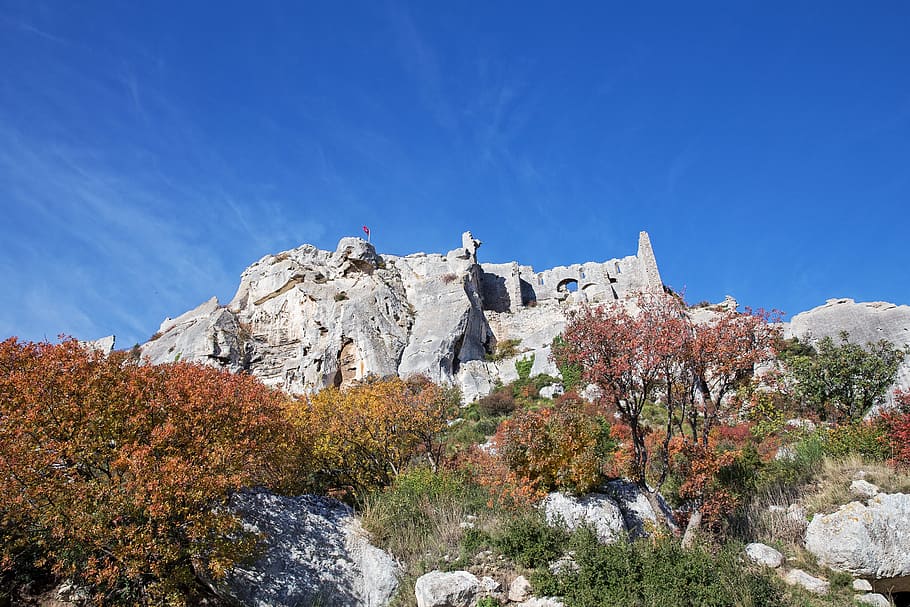 Provence, Castle, Monuments, Citadel, fortification, france, lease-de-provence, rock - object, mountain, outdoors