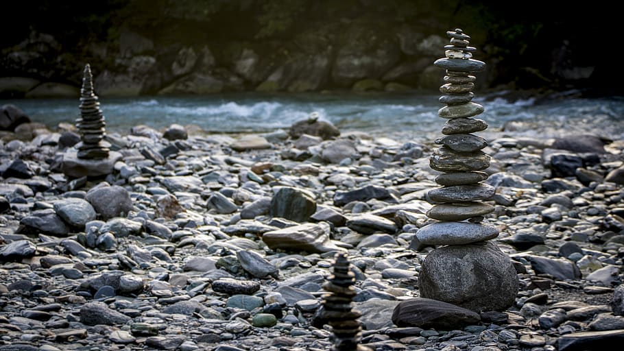 torre de pedra, equilíbrio, meditação, pedras, relaxamento, descanso, torre, meditar, paciência, pilha