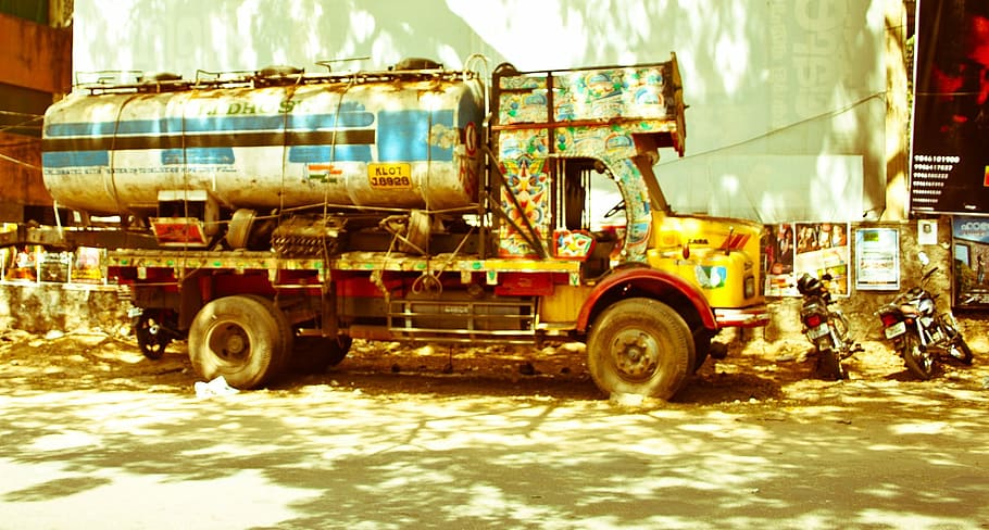 truck, india, transport, vehicle, power, hard, oldtimer, traffic, auto, construction vehicle