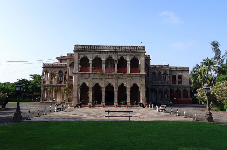 palace, nilambagh palace, heritage, hotel, architecture, building, bhavnagar, gujarat, india, built structure