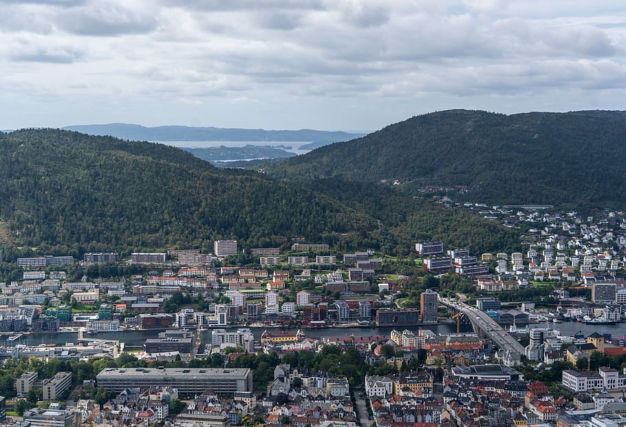 bergen, noruega, turismo, puente, al aire libre, viajes, naturaleza, montaña, bryggen, ciudad