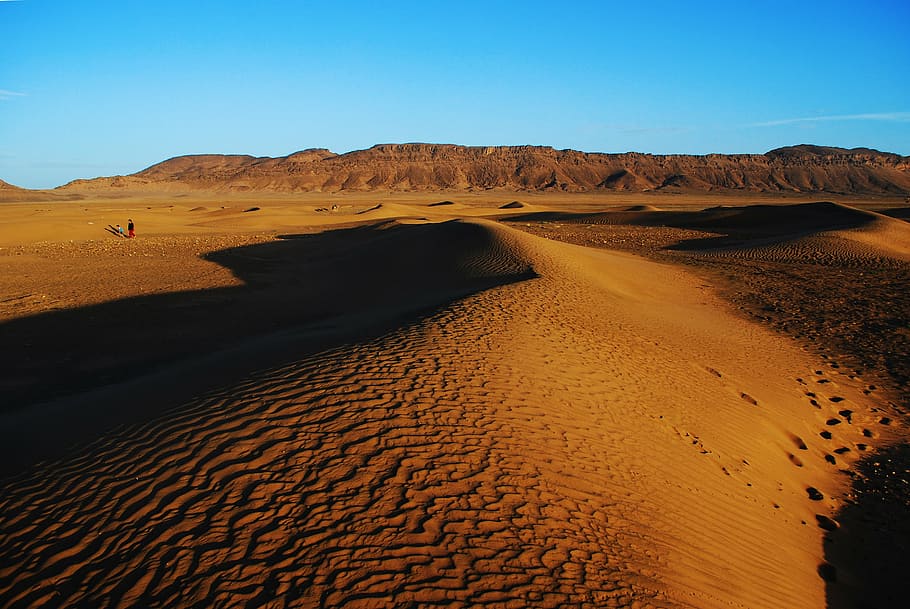 fotografi pemandangan, gurun, zagora, maroko, sahara, afrika, pasir, perjalanan, bukit pasir, musim panas